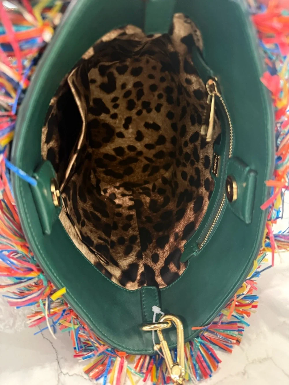 💥Dolce Gabbana 2013 “Sicilia” Runway Collection Bag multicolor raffia fringe💥 - Picture 9 of 14